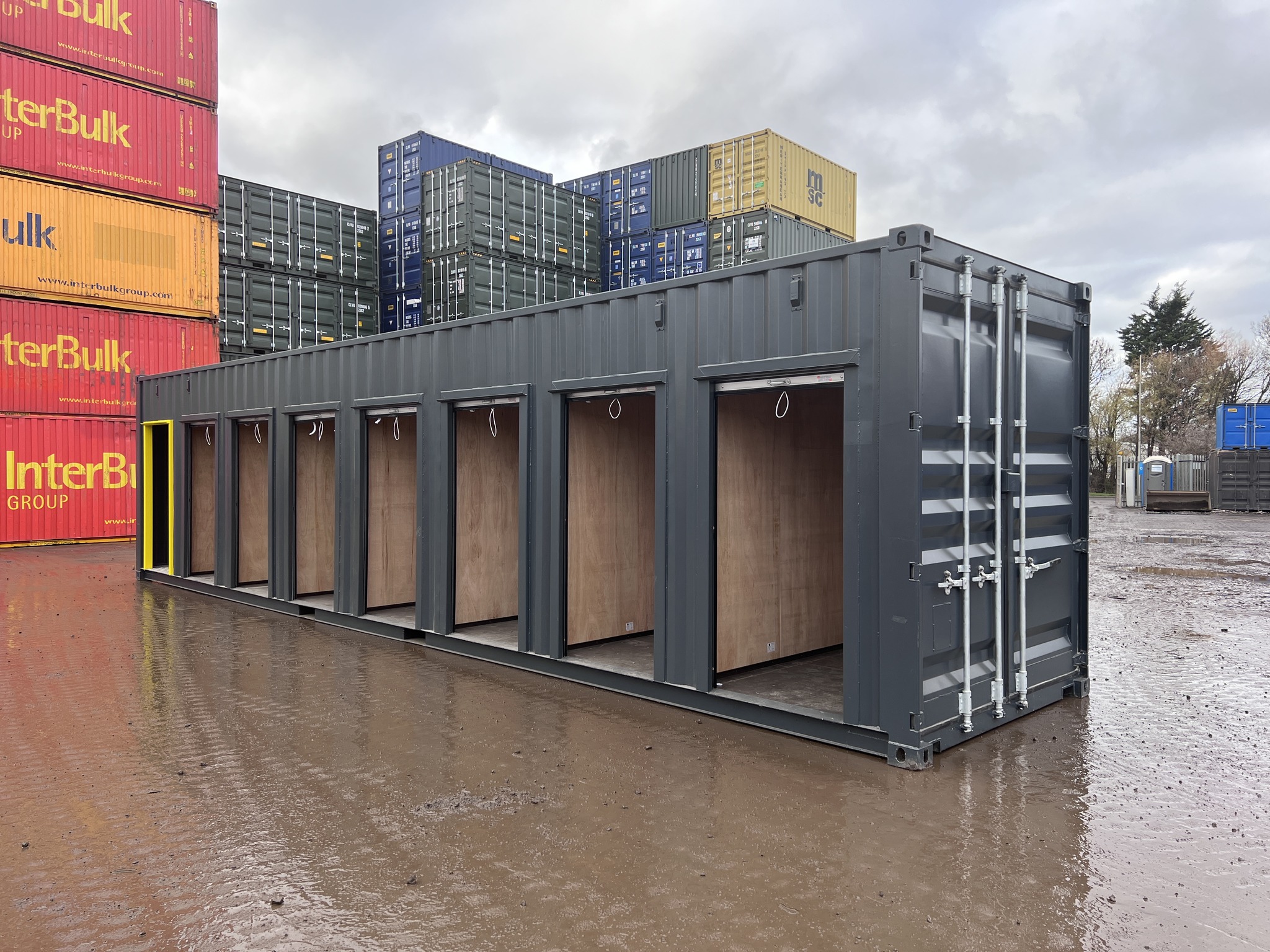 40ft High Cube Multi-Store Container – 7-Bay Self Storage Unit 2 40ft High Cube Multi-Store Container – 7-Bay Self Storage Unit - Image 2