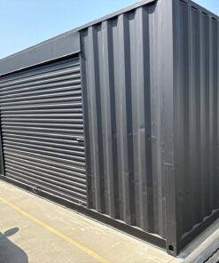 20ft Used Shipping Container โ Matte Black w/ 12โ Side Roll-Up Door 7 518319815 24084520591203501 6401163788766369853 n