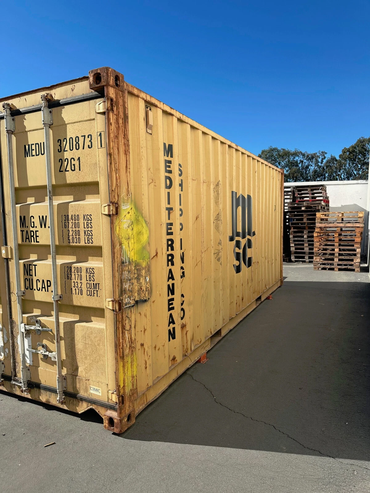 Used 20ft Conex Shipping / Storage Container – Yellow/Gold – Priced to Sell! 6 Used 20ft Conex Shipping / Storage Container – Yellow/Gold – Priced to Sell! - Image 6